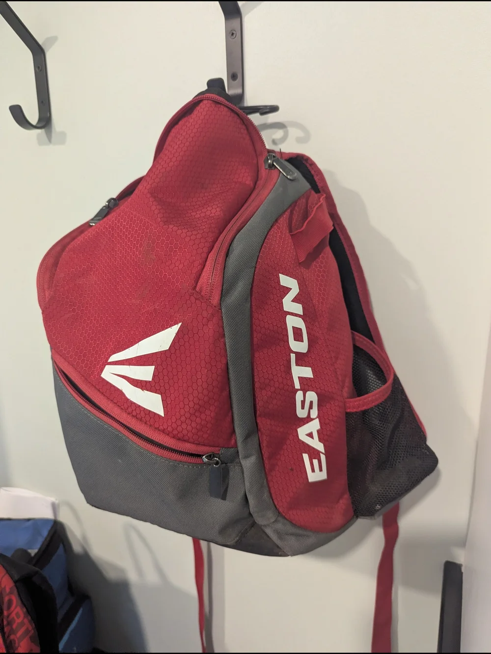 Easton Red and Gray Baseball Backpack